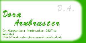 dora armbruster business card